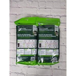 Greenlite Energy Saving Surge Protection Power Strip 7 Outlets‎ 3ft White (2)